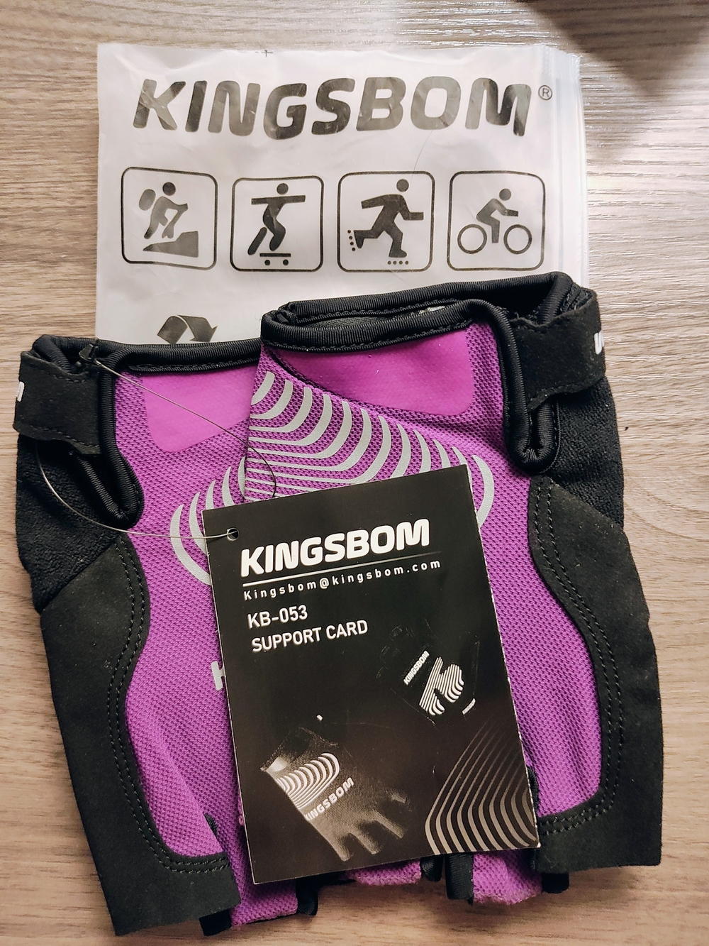 KINGSBOM Purple Cycling /Workout Gloves